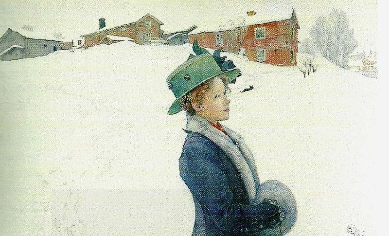 Carl Larsson lisbeths nya hatt oil painting picture